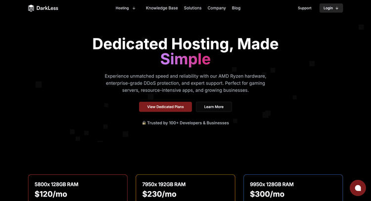 Darkless Hosting Platform